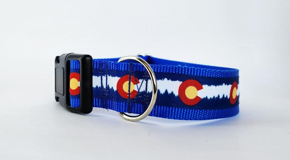 1.5" Blue Colorado Dog Collar image 2