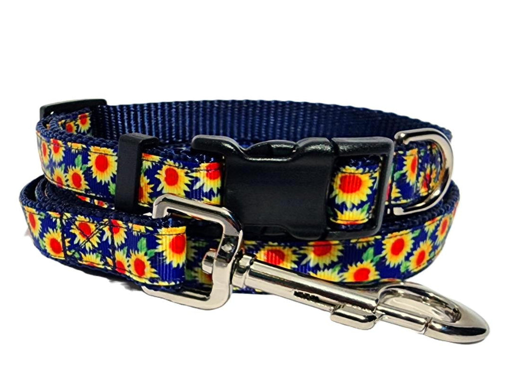 3/4" Sunflower Dog Collar, Martingale, or Leash image 0