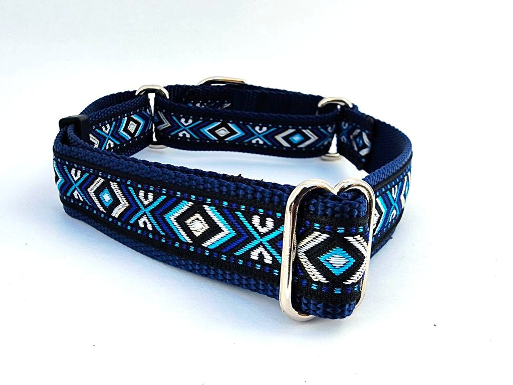 1" Blue Southwest Martingale Collar image 1
