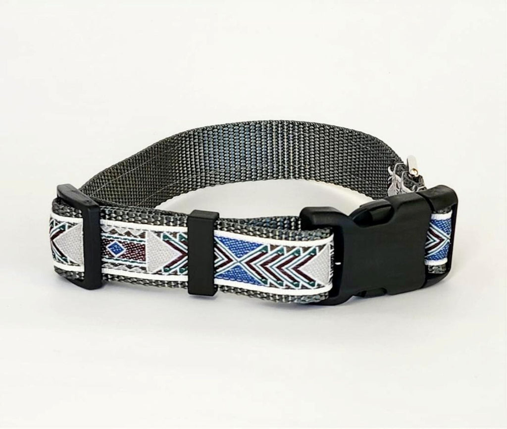 1" Grey Southwest Dog Collar or Leash image 4