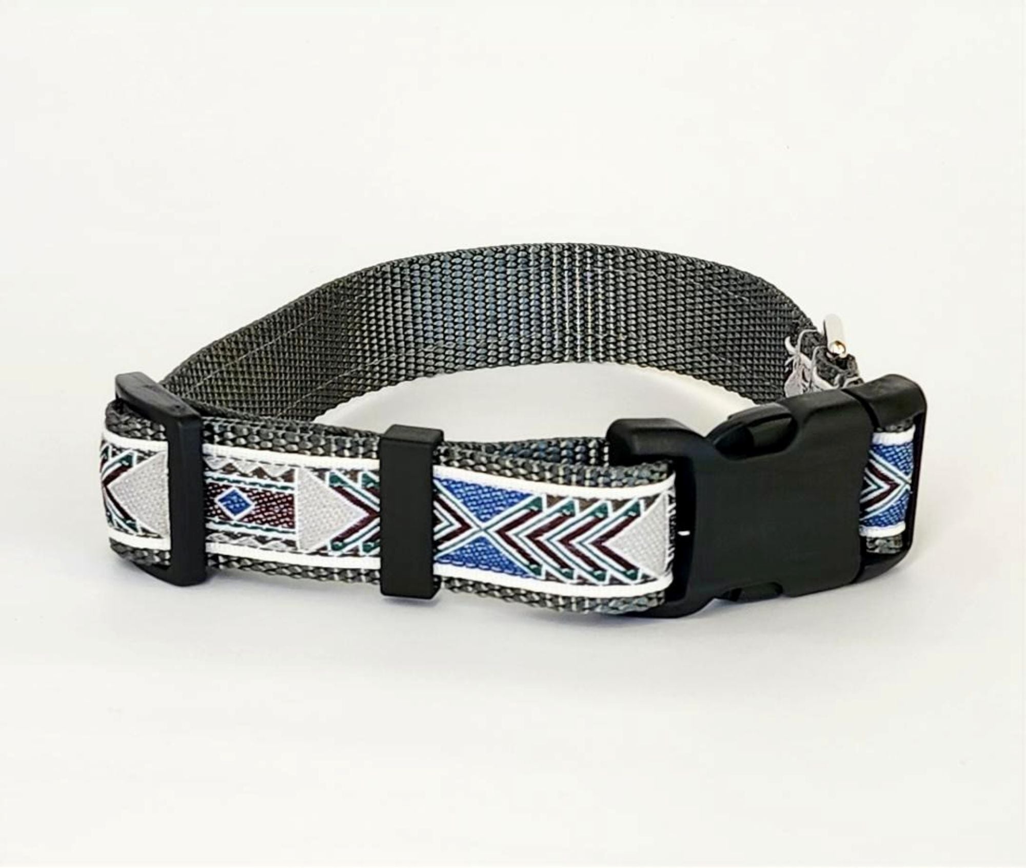 1" Grey Southwest Dog Collar or Leash image 4