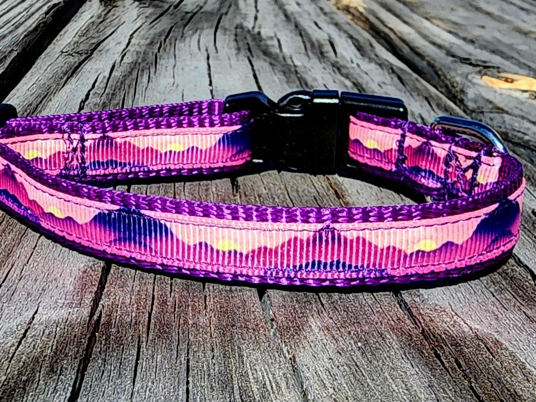 1/2" Purple Mountain Dog Collar or Leash image 3