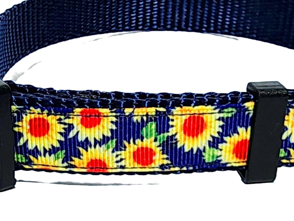 3/4" Sunflower Dog Collar, Martingale, or Leash image 1