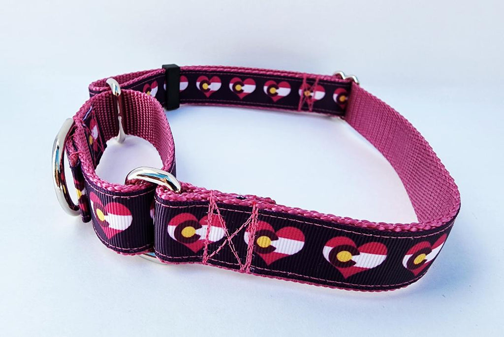 1" Pink Colorado Martingale Collar image 2