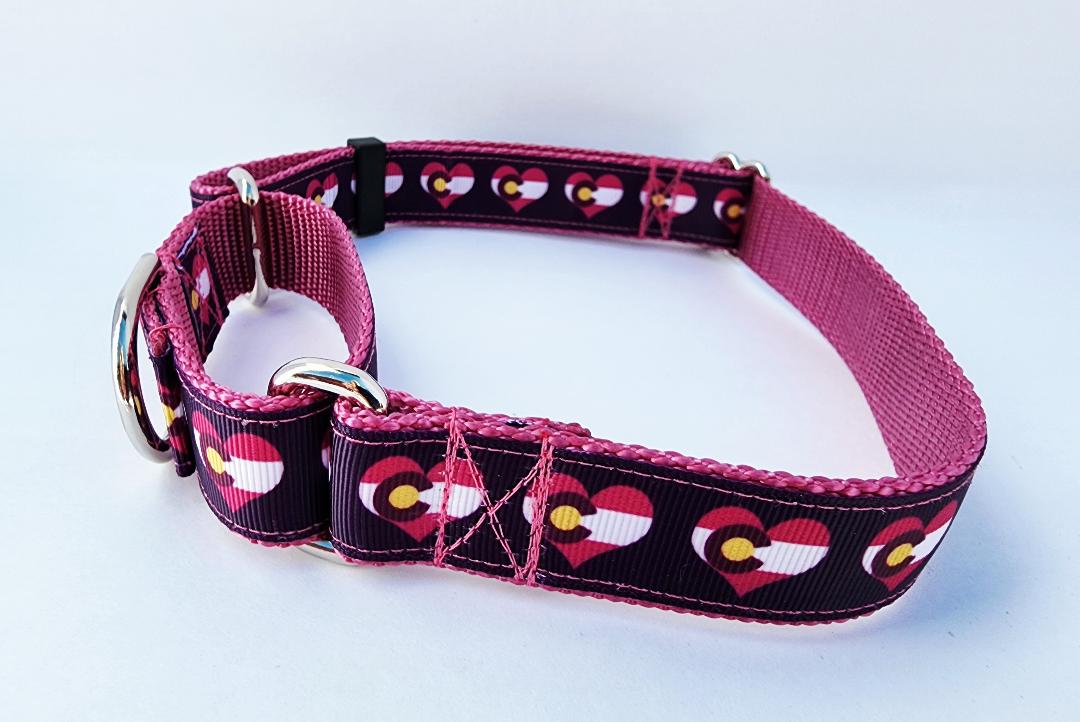 1" Pink Colorado Martingale Collar image 2