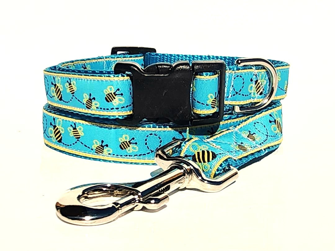 3/4" Bee Dog Collar, Martingale, or Leash image 0