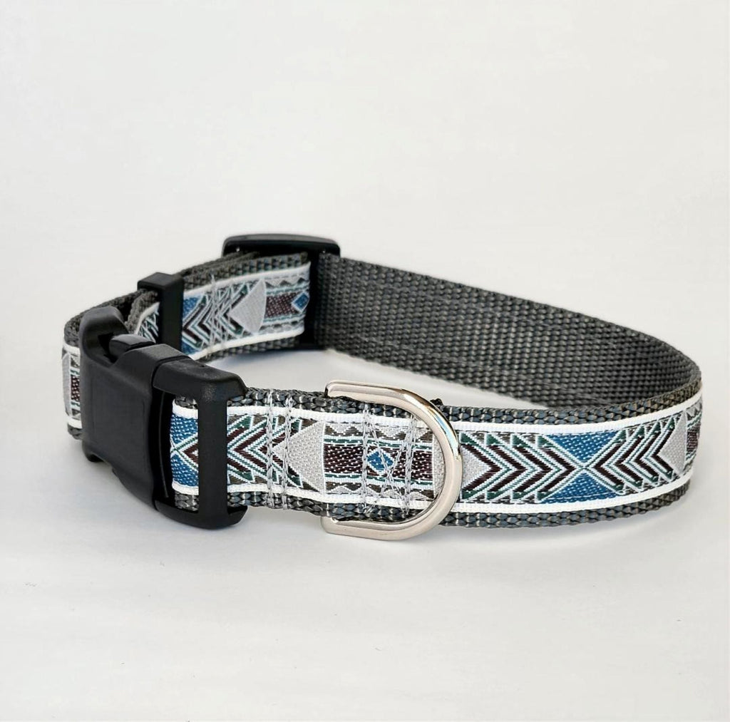 1" Grey Southwest Dog Collar or Leash image 1
