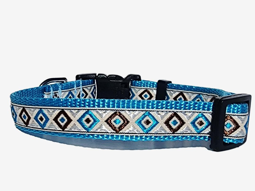 3/4" Blue Southwest Dog Collar, Leash, Martingale, Harness image 4