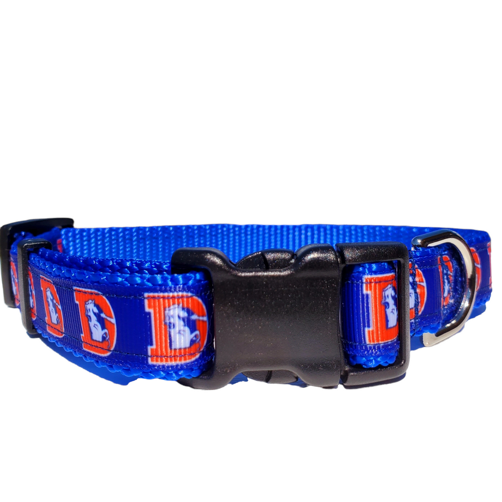 3/4" Retro Broncos Dog Collar, Leash, Martingale, or Harness image 2