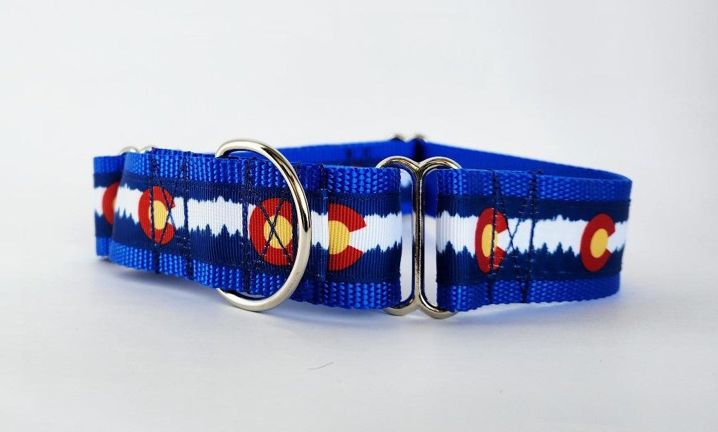1.5" Blue Colorado Martingale Collar image 1