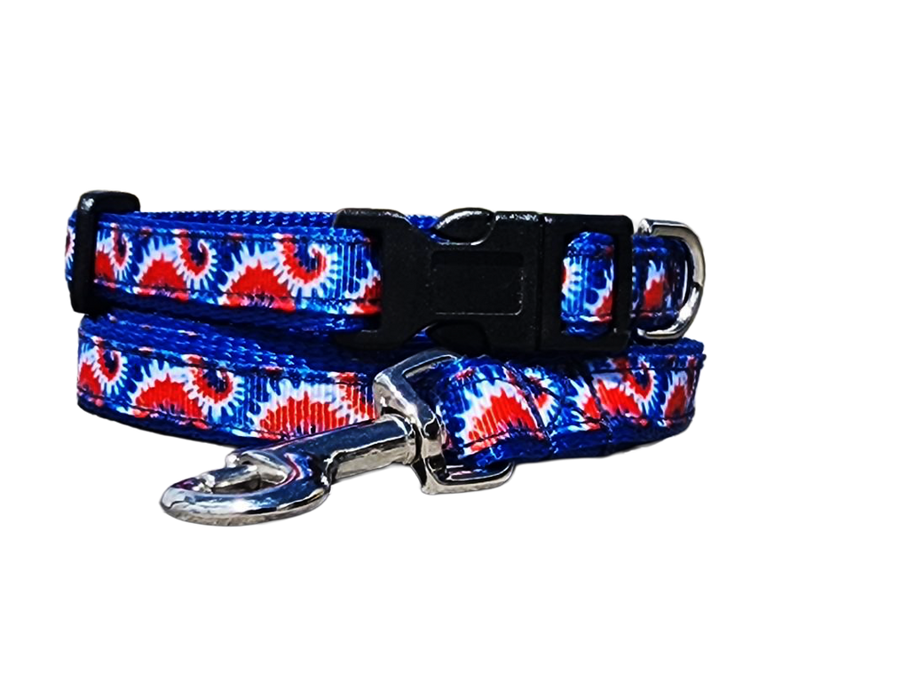 Tie Dye Dog Collar or Leash- 1/2" image 1