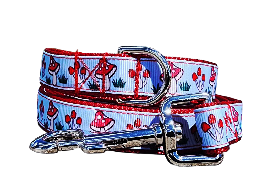 3/4" Mushroom Dog Collar or Leash