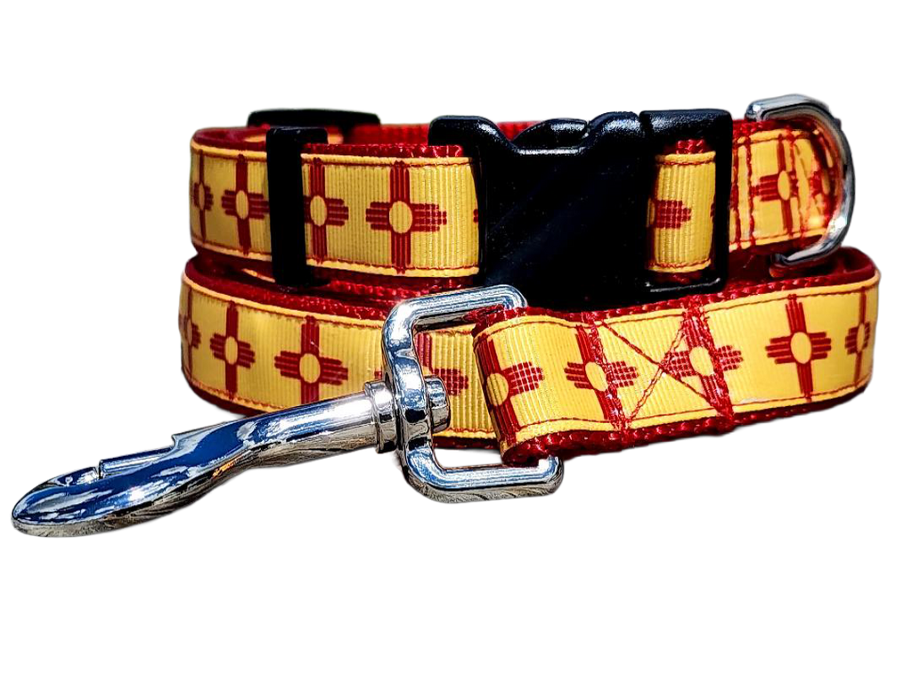 3/4" New Mexico Zia Dog Collar or Leash