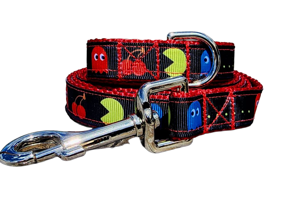 3/4" Pac-Man Dog Collar or Leash