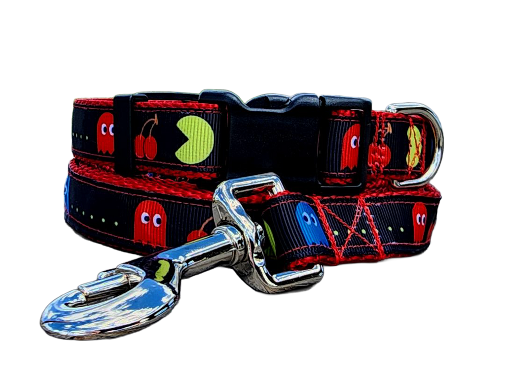 3/4" Pac-Man Dog Collar or Leash