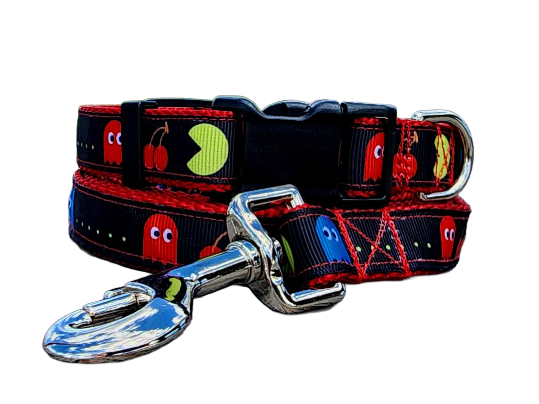 3/4" Pac-Man Dog Collar or Leash