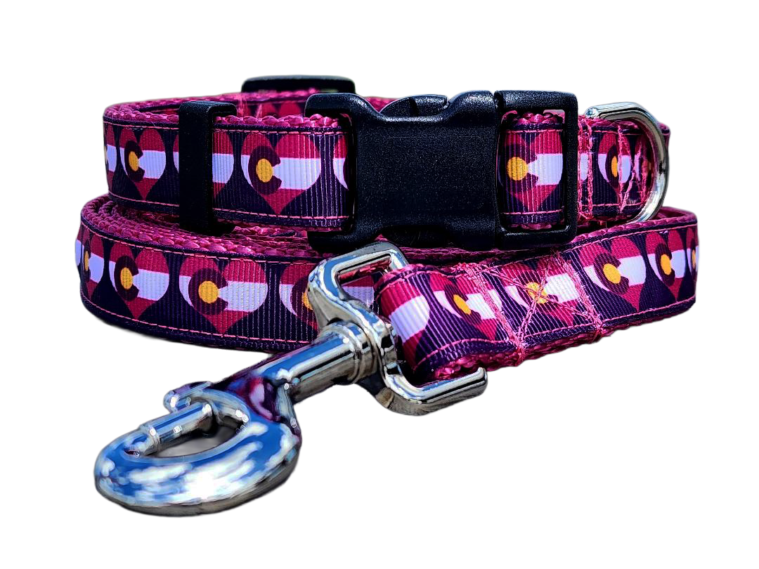 3/4" Pink Colorado Dog Collar or Leash