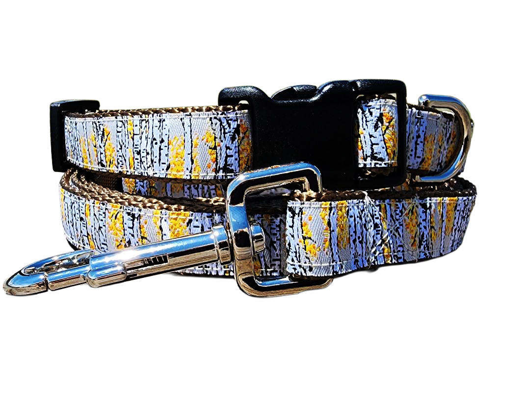 3/4" Aspen Tree Dog Collar or Leash