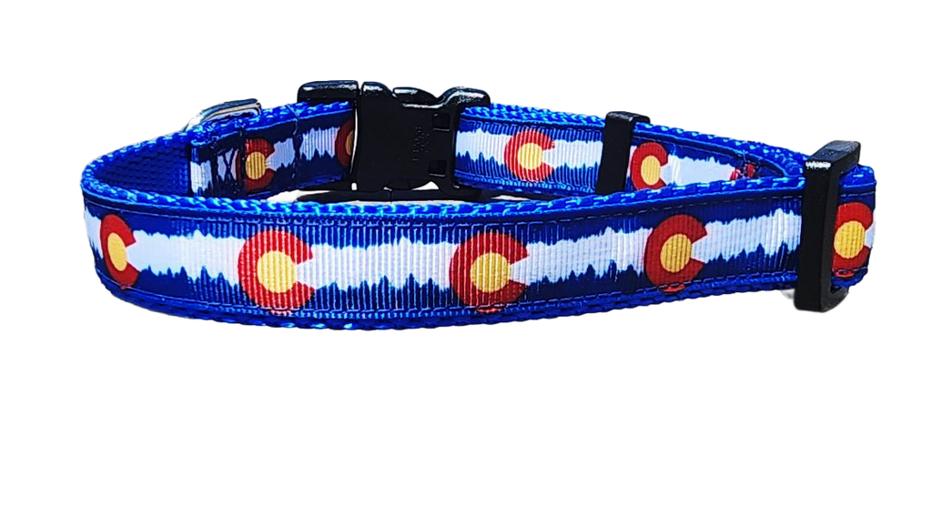 3/4" Blue Colorado Dog Collar, Leash, or Martingale