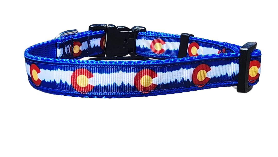 3/4" Blue Colorado Dog Collar, Leash, or Martingale