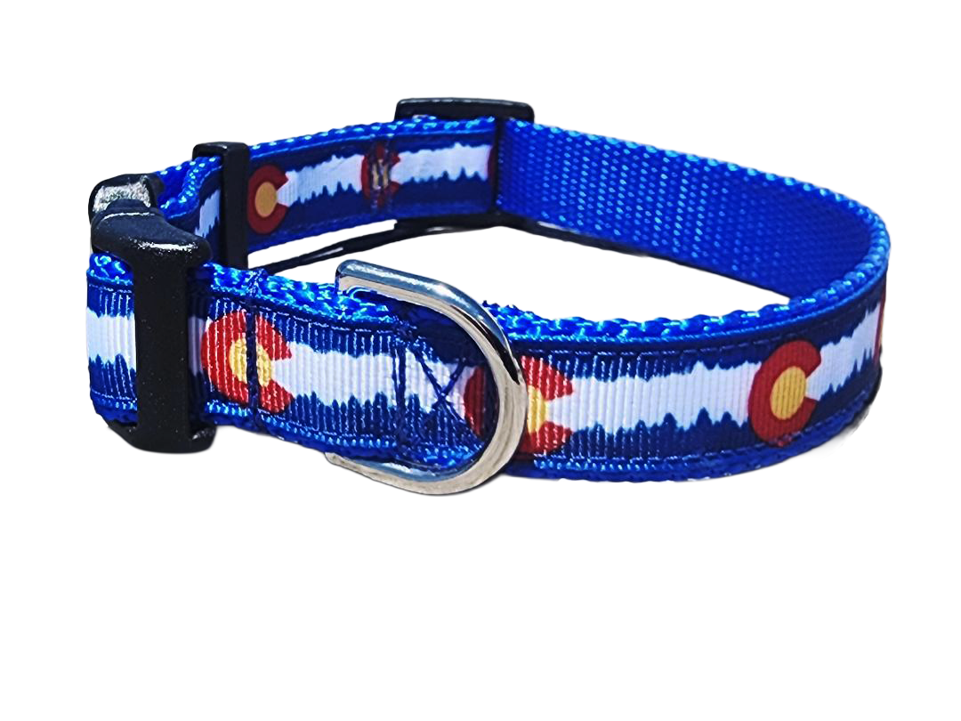 3/4" Blue Colorado Dog Collar, Leash, or Martingale