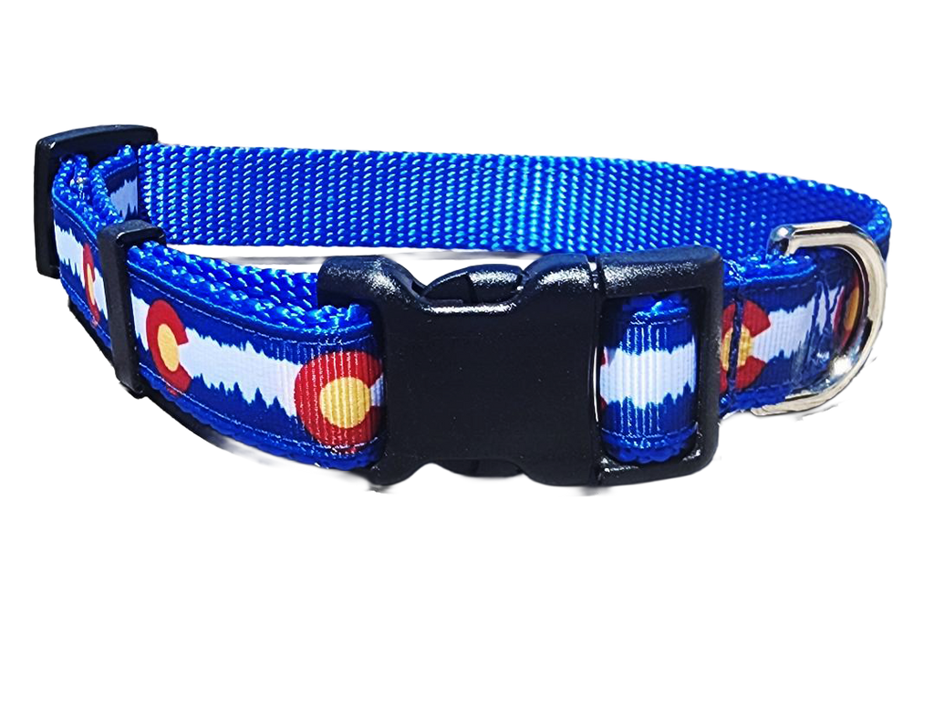 3/4" Blue Colorado Dog Collar, Leash, or Martingale