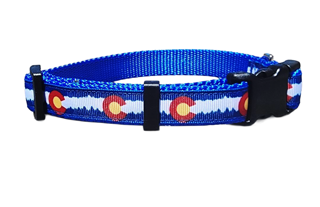 3/4" Blue Colorado Dog Collar, Leash, or Martingale