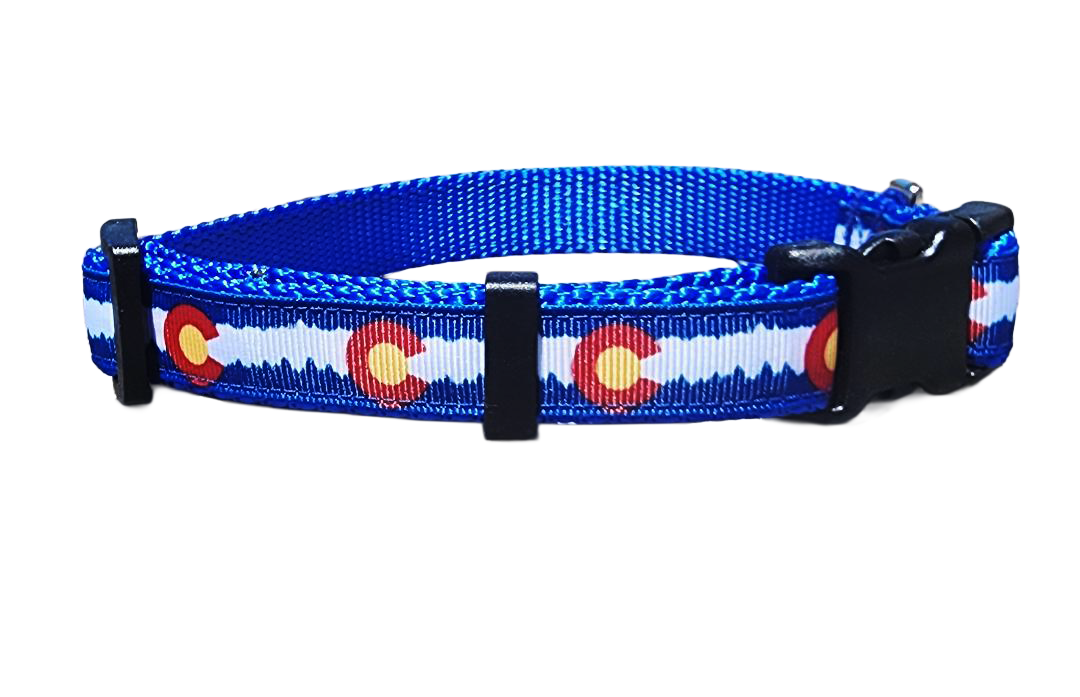 3/4" Blue Colorado Dog Collar, Leash, or Martingale