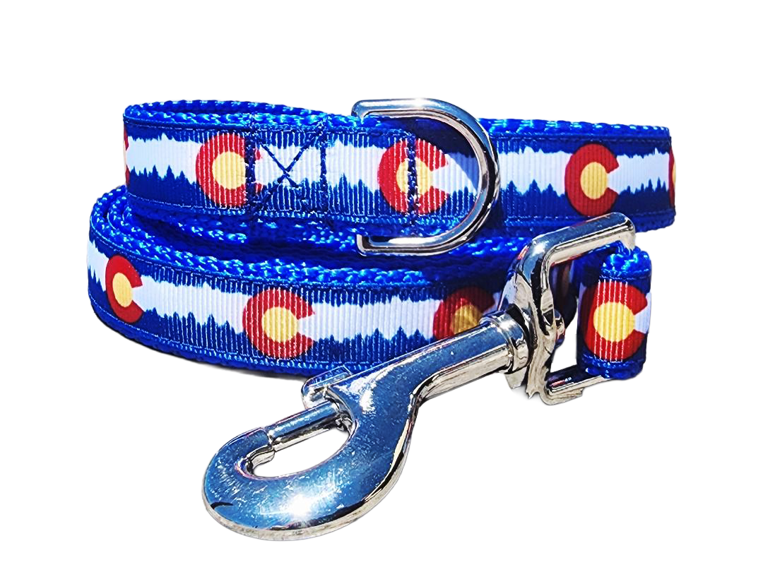 3/4" Blue Colorado Dog Collar, Leash, or Martingale