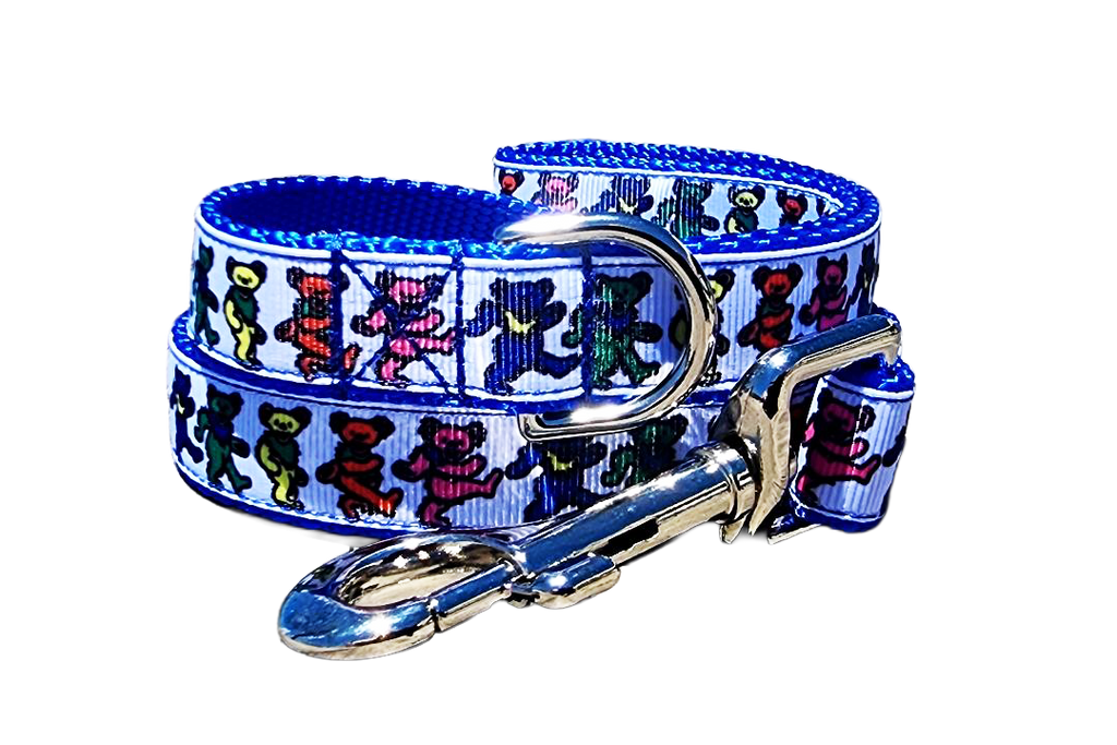 3/4" Blue Dancing Bears Collar or Leash