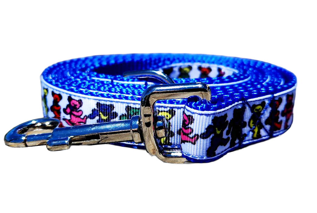 3/4" Blue Dancing Bears Collar or Leash