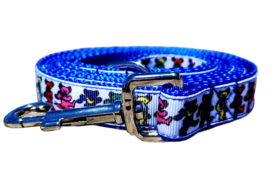 3/4" Blue Dancing Bears Collar or Leash
