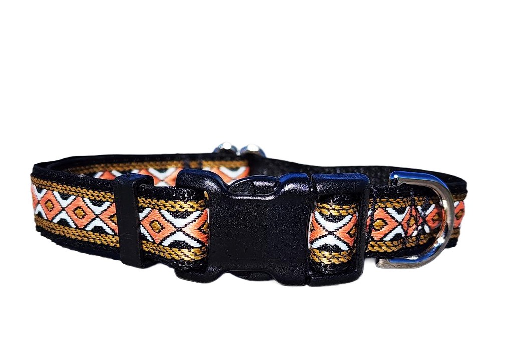 3/4" Black Southwest Dog Collar or Leash