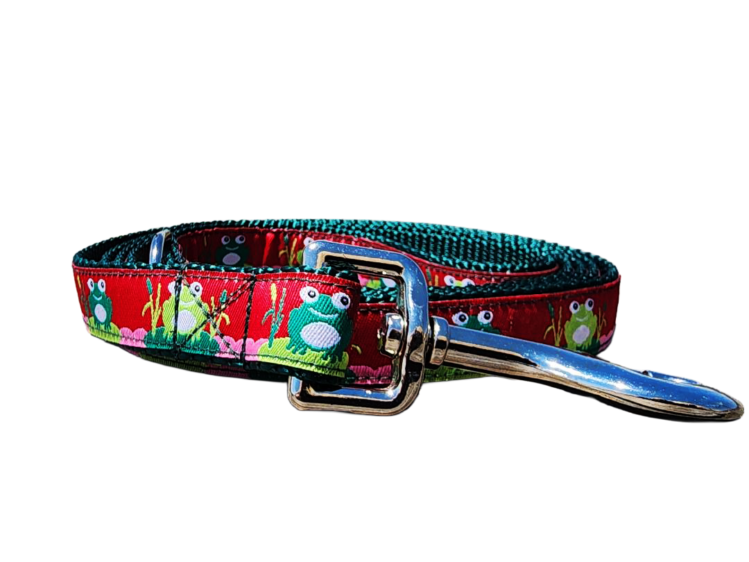 3/4" Frog Spring Dog Collar or Leash