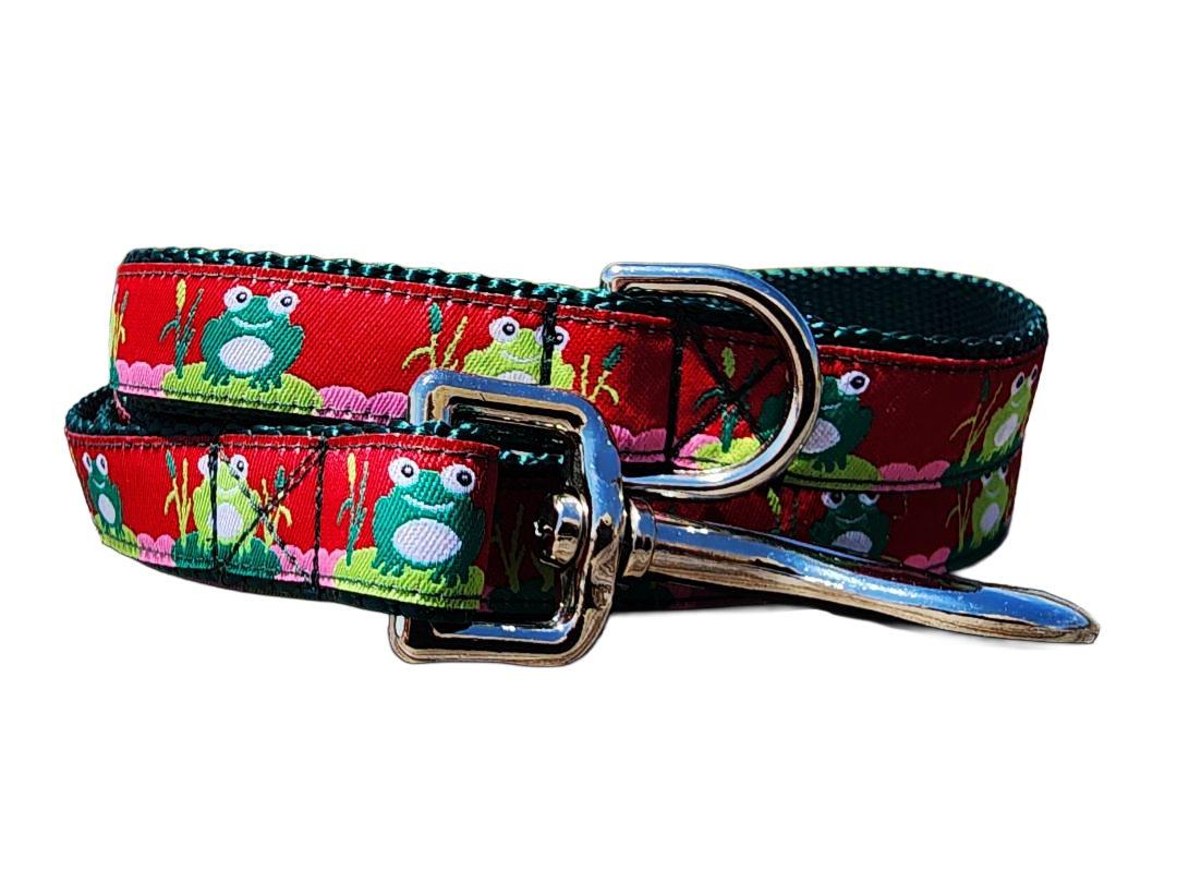 3/4" Frog Spring Dog Collar or Leash