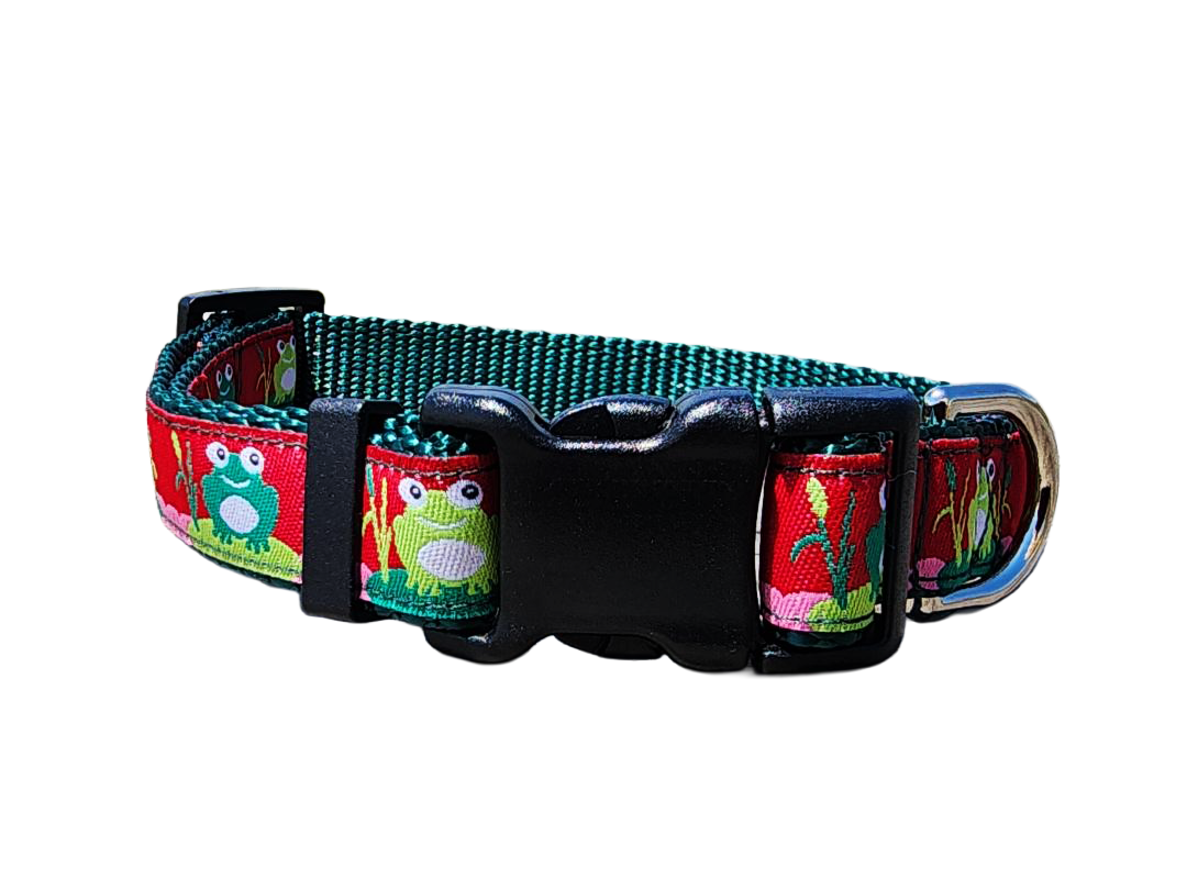 3/4" Frog Spring Dog Collar or Leash