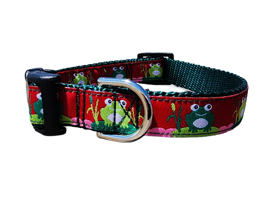 3/4" Frog Spring Dog Collar or Leash