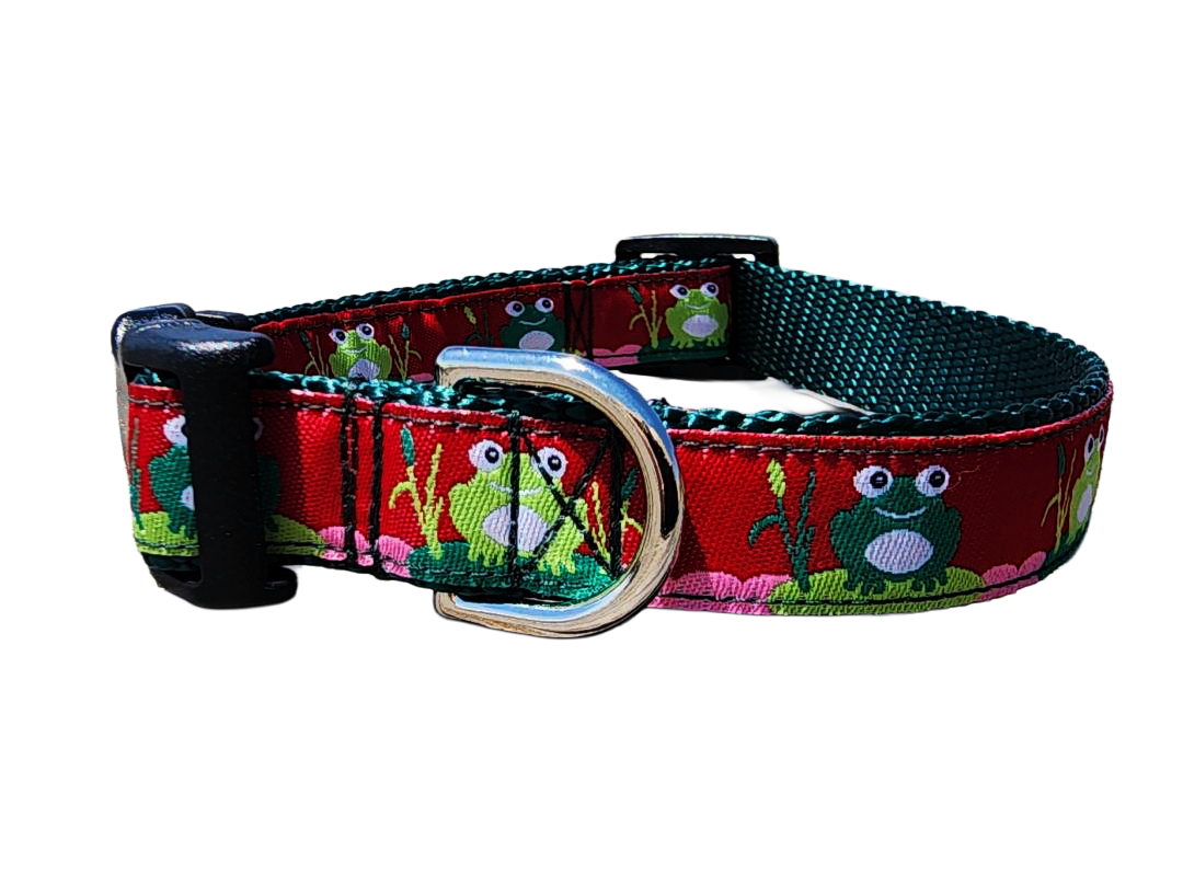 3/4" Frog Spring Dog Collar or Leash