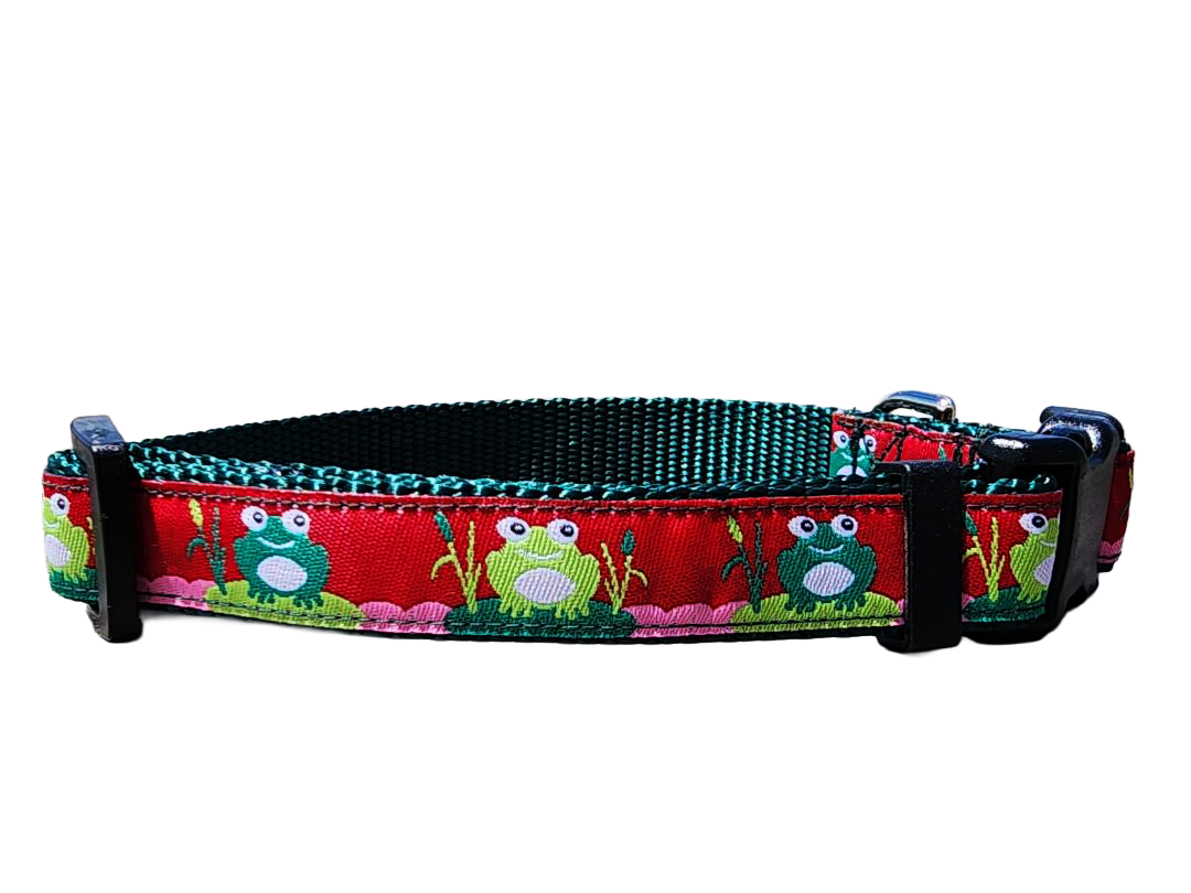 3/4" Frog Spring Dog Collar or Leash