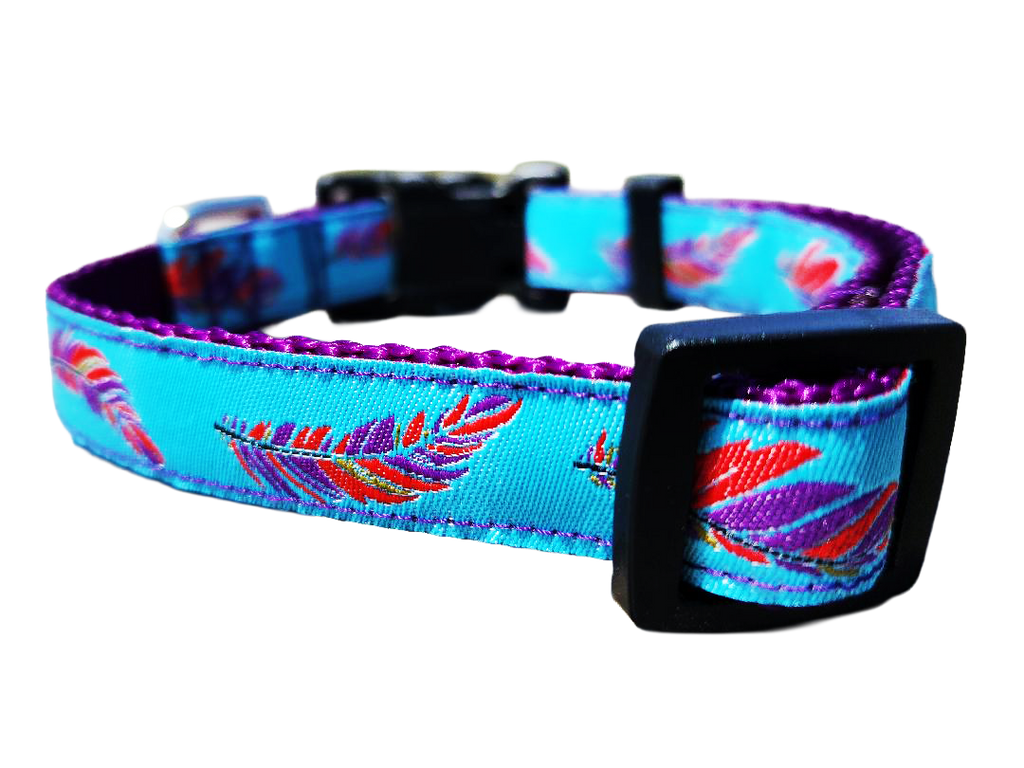 3/4" Southwest Feather Dog Collar or Leash