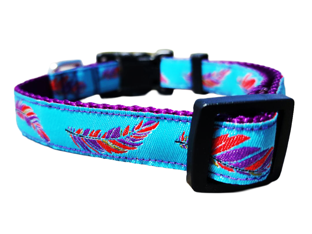 3/4" Southwest Feather Dog Collar or Leash