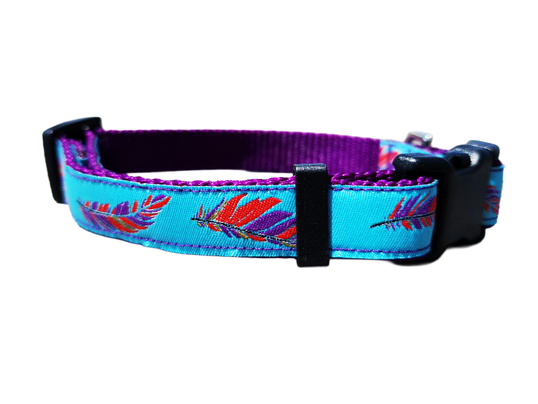 3/4" Southwest Feather Dog Collar or Leash