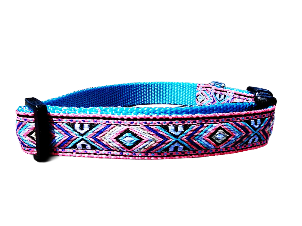 3/4" Pink Southwest Dog Collar or Leash