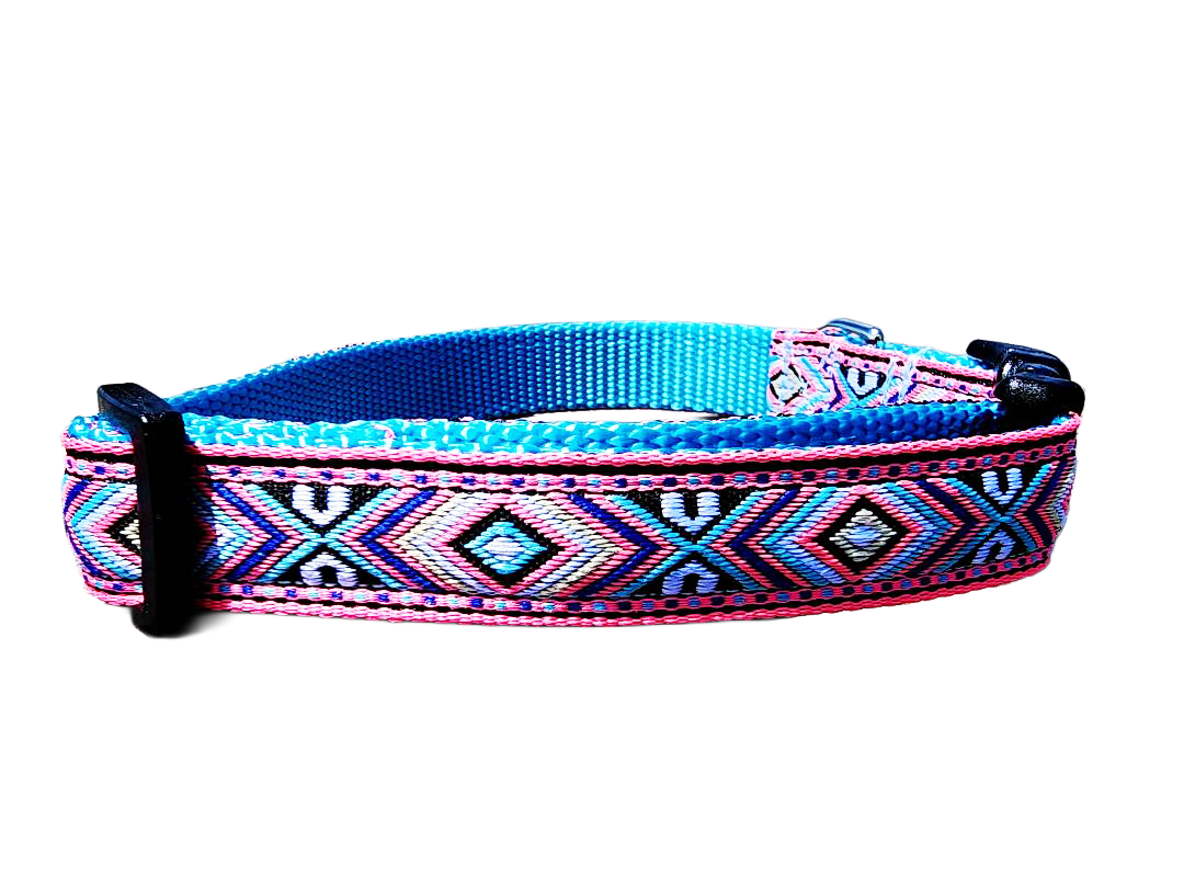 3/4" Pink Southwest Dog Collar or Leash