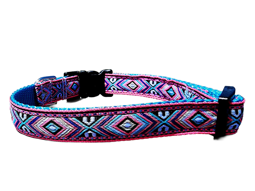 3/4" Pink Southwest Dog Collar or Leash