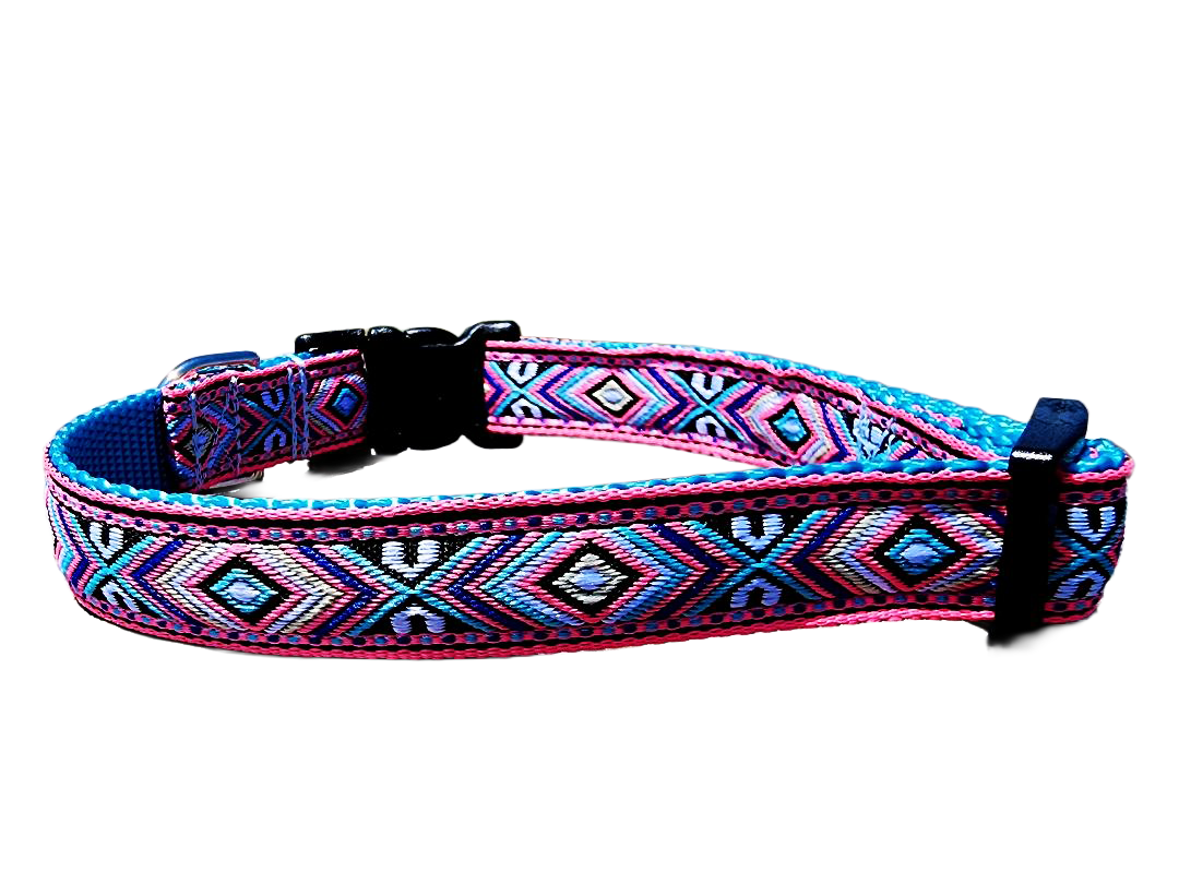 3/4" Pink Southwest Dog Collar or Leash