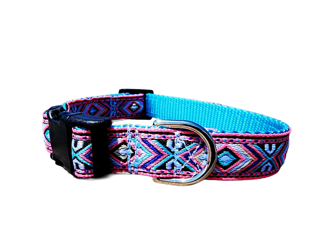 3/4" Pink Southwest Dog Collar or Leash
