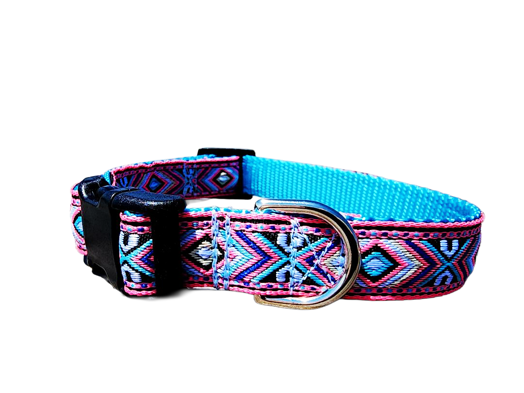 3/4" Pink Southwest Dog Collar or Leash