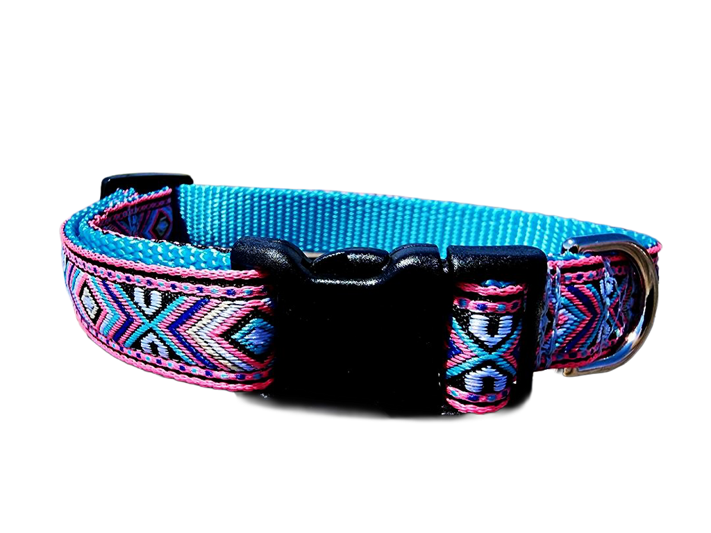 3/4" Pink Southwest Dog Collar or Leash