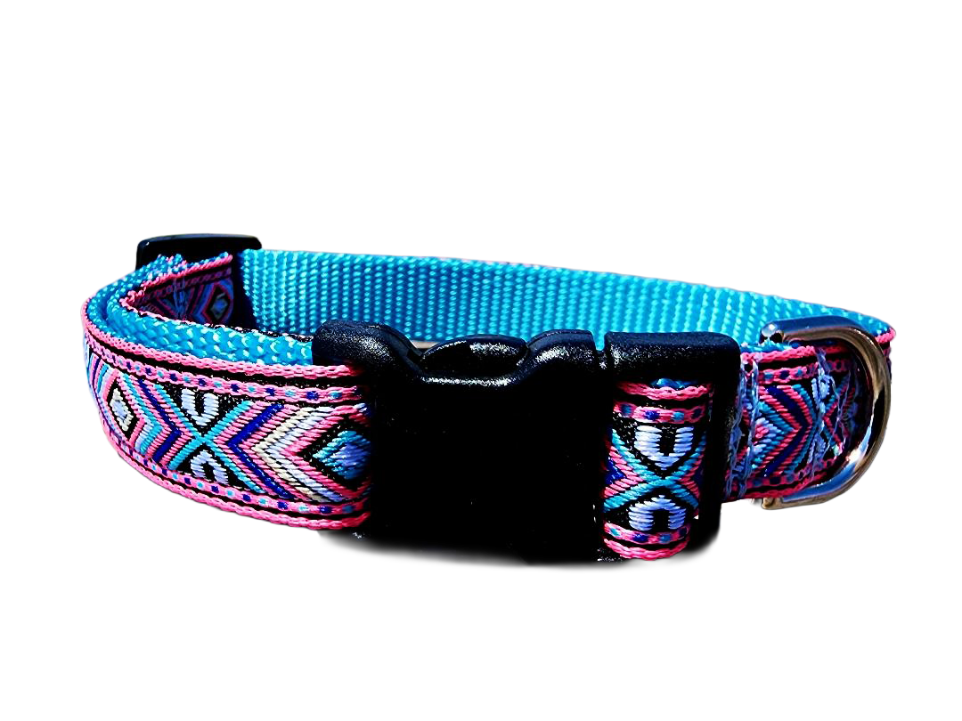 3/4" Pink Southwest Dog Collar or Leash